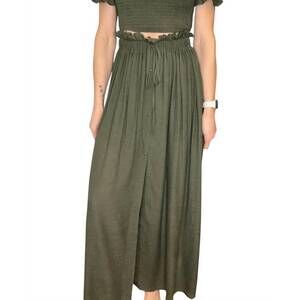 NEW JADE BY JANE cadence maxi skirt in olive
